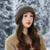 Retro versatile wool hat autumn and winter hat women's ear protection warm knitted hat advanced cold hat