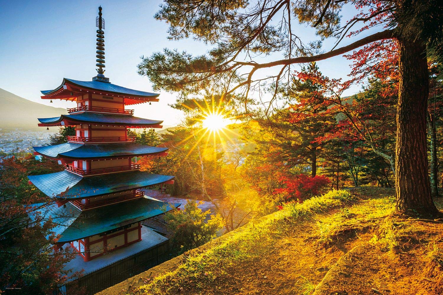 

1000-piece jigsaw puzzle: Morning Sun and Five-Story Pagoda (Shizuoka) (50x75cm)