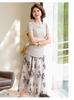 Elegant Summer 2026 Midi Skirt and Short-Sleeved T-Shirt Set for Middle-Aged and Elderly Women