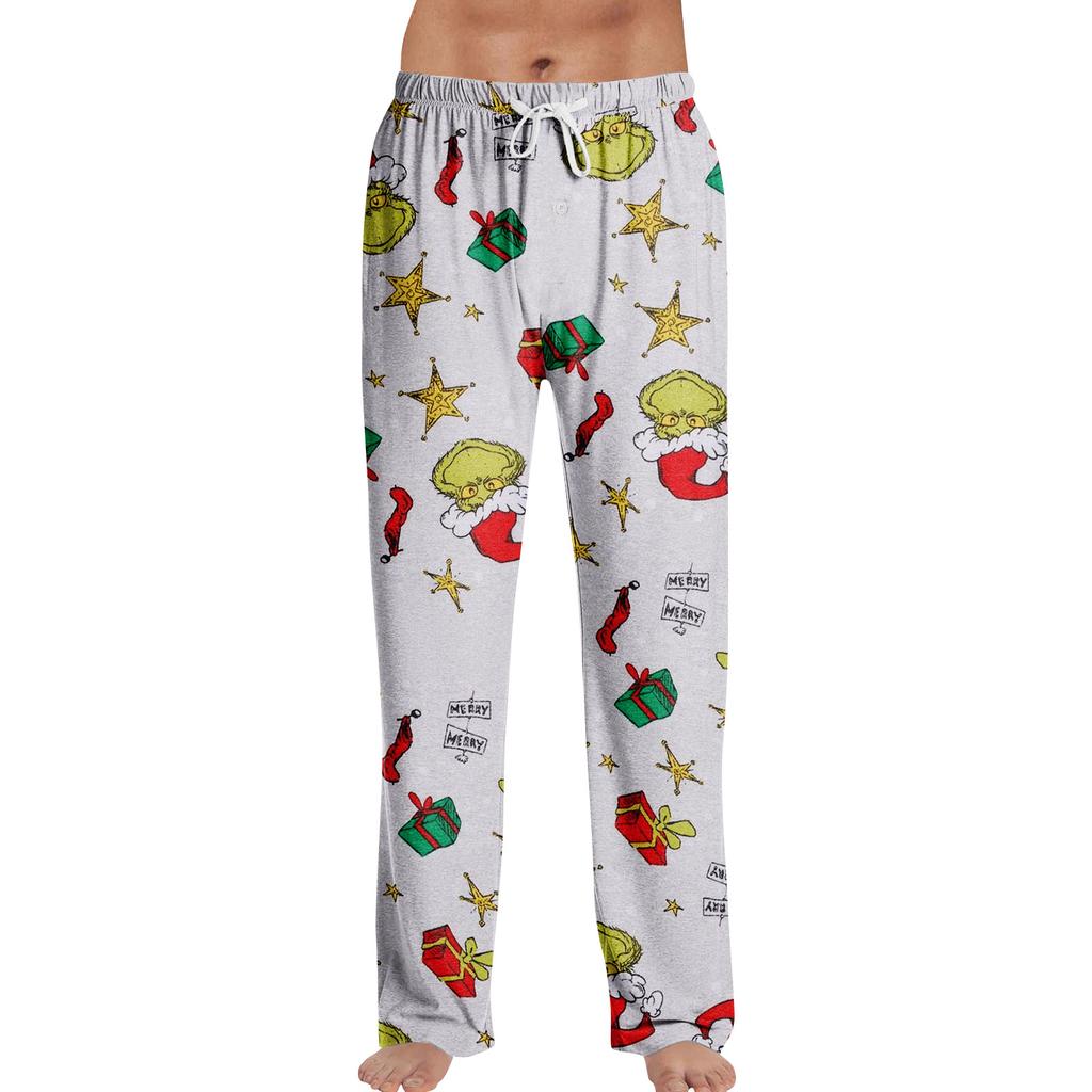 Пижамные брюки Домашняя одежда Повседневные Брюки на кулиске с эластичной талией Удобные Прямые Брюки для йоги Свободные