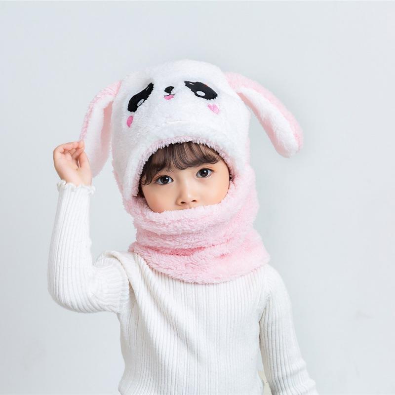 2-8 Years Old Baby Winter Hat Fleece Lined Girls Boys Infant Caps for Kids Earflap Scarf Knitted Beanie Balaclava Skull Caps