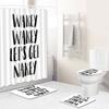 Creative Bathroom Non-Slip Floor Mat, Shower Curtain Combination Carpet, European And American Style Explosion Woman