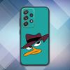 Phone Case For Samsung S 25,24,23,22,30,21,10,9,Ultra,Plus,Lite,FE,4,5 G Soft P-Perry Cartoon Platypus Black Case
