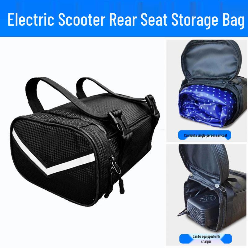 Waterproof Electric Vehicle Rear Storage & Charger Bag