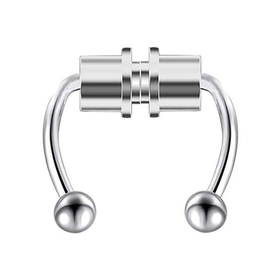 

Многоразовое кольцо для носа, не требующее прокола, из сплава, поддельное магнитное кольцо-подкова для носа для вечеринки серебряный