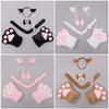 Plush Lolita Cat Paw Gloves for Cosplay & Kids' Performances