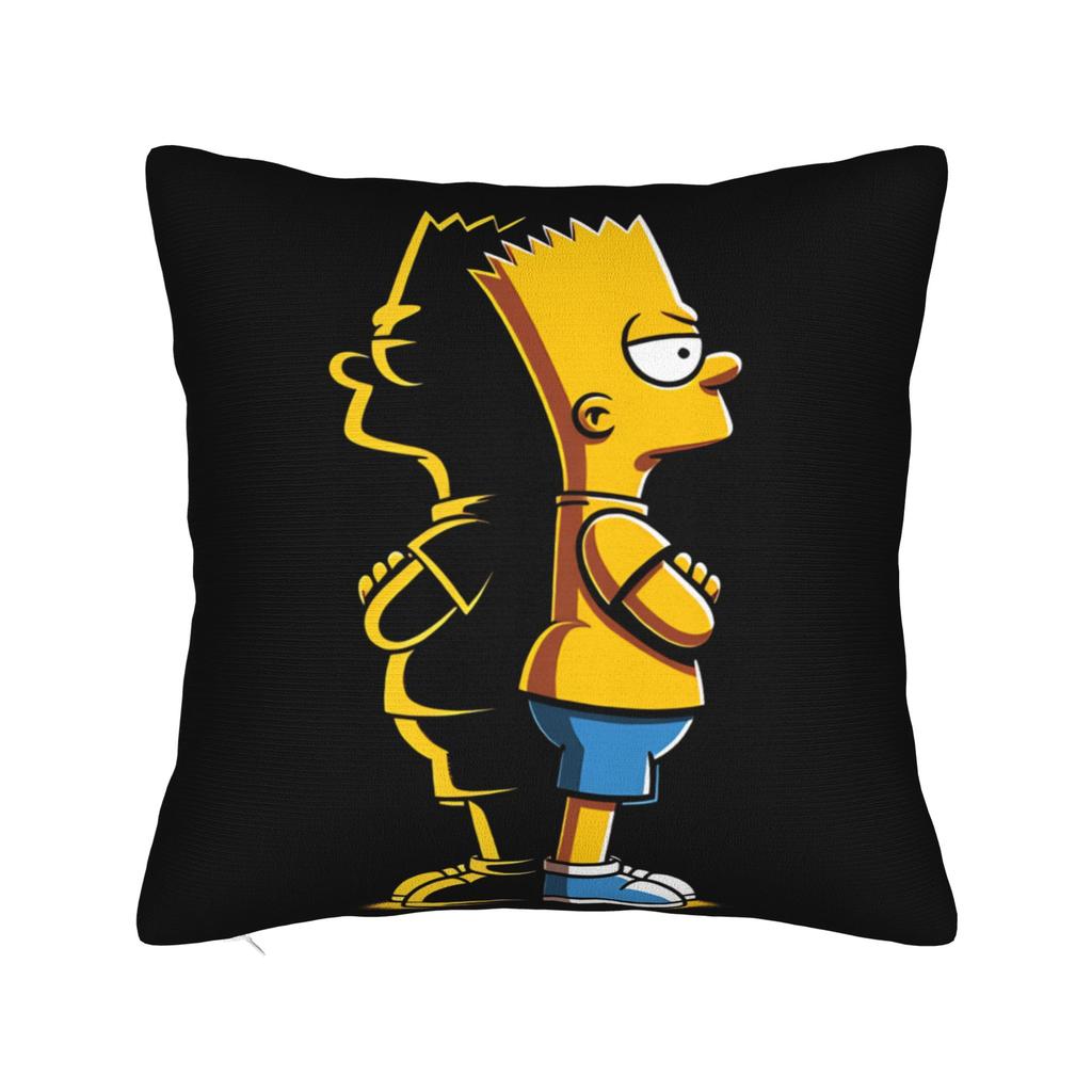 Funny Cartoon S-Simpsons Family Portrait Pillow Case Comfy Pillow Cover For Chair Sofa Home Decor Fashion Cushion Cover