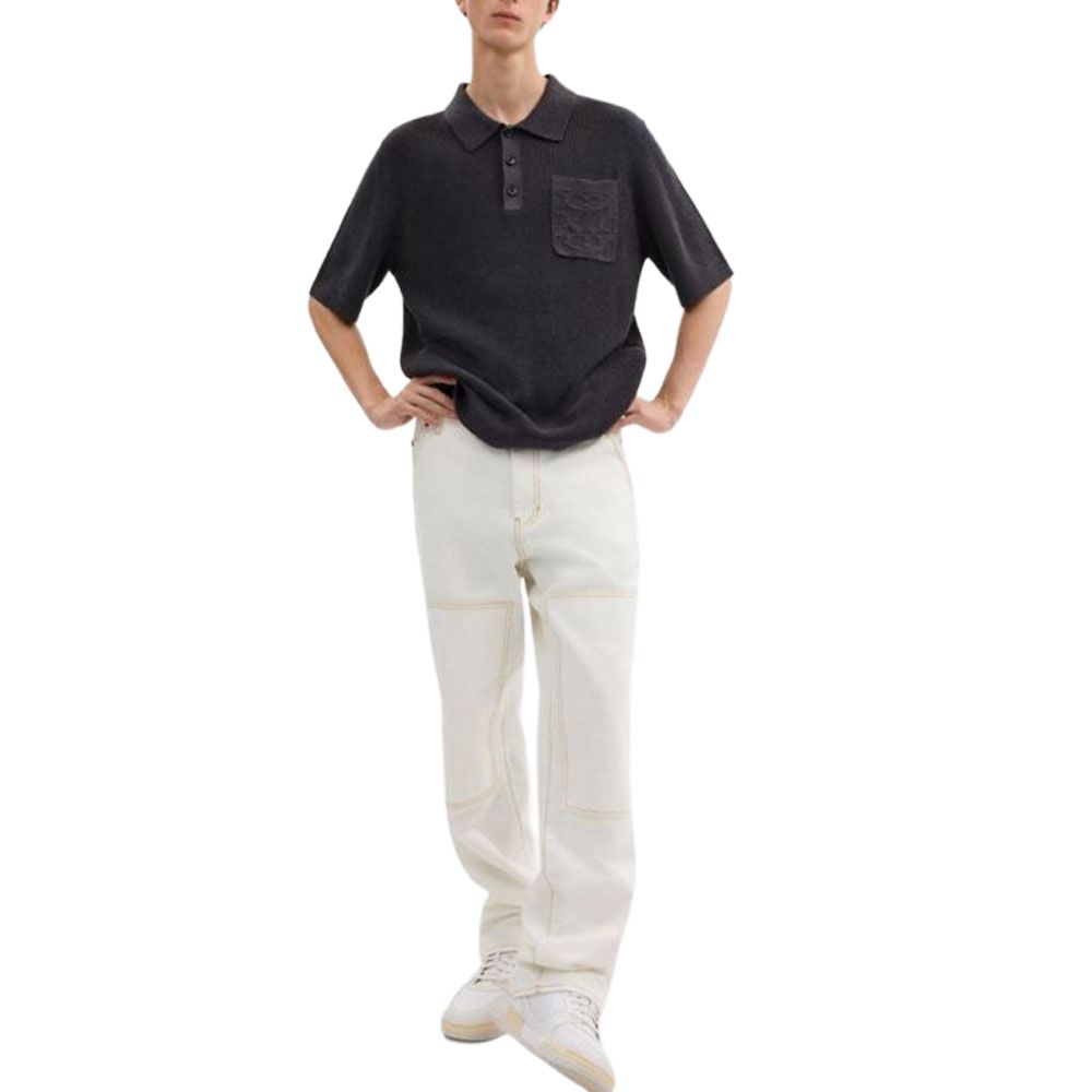 COACH SS25 Polo Shirt Men's Black CY571-A0R