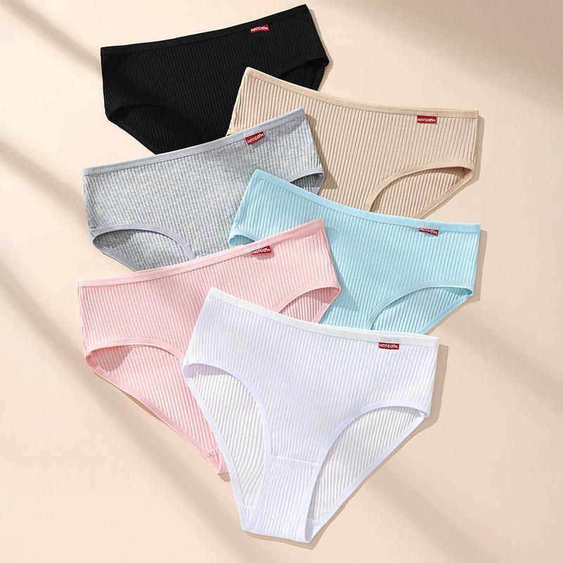 

6 шт. Женские трусики, дышащее нижнее белье, удобные трусы для девочек, сплошные трусики, мягкие хлопковые трусы, сексуальное женское нижнее белье со средней талией XS разноцветный