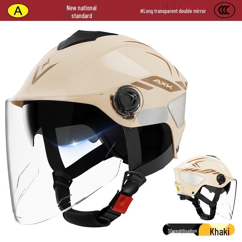 3C Certified Summer Electric Motorcycle Helmet: Sun Protection, Safety, Universal Fit for Men and Women