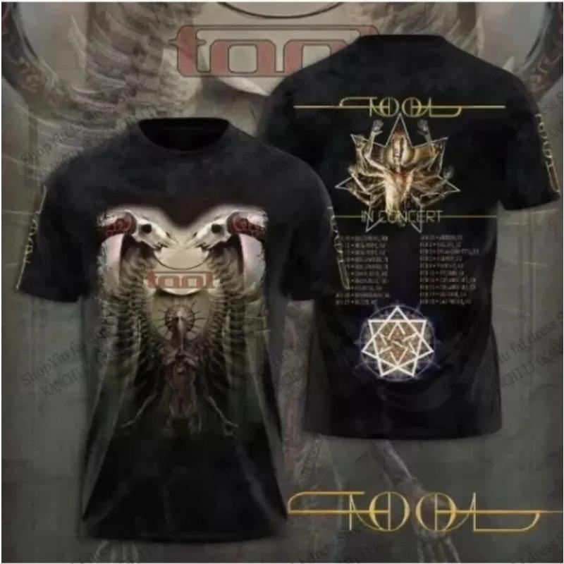 T-shirt 2026 Nouveau Groupe de Rock Tool Tour Impression 3D T-shirt Hommes Femmes Mode Hip Hop Manches Courtes T-shirt Hauts pour Enfants T-shirts Vêtements pour Hommes