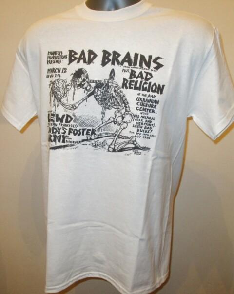 Bad Brains Skeleton Poster T-shirt Hardcore Punk Music Religion JFA Fishbone 110 M