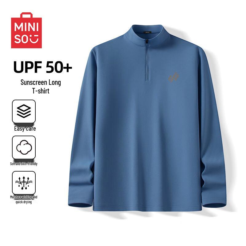 MINISO Men s Quick-Dry Half-Zip Long-Sleeve Sports Tee XL