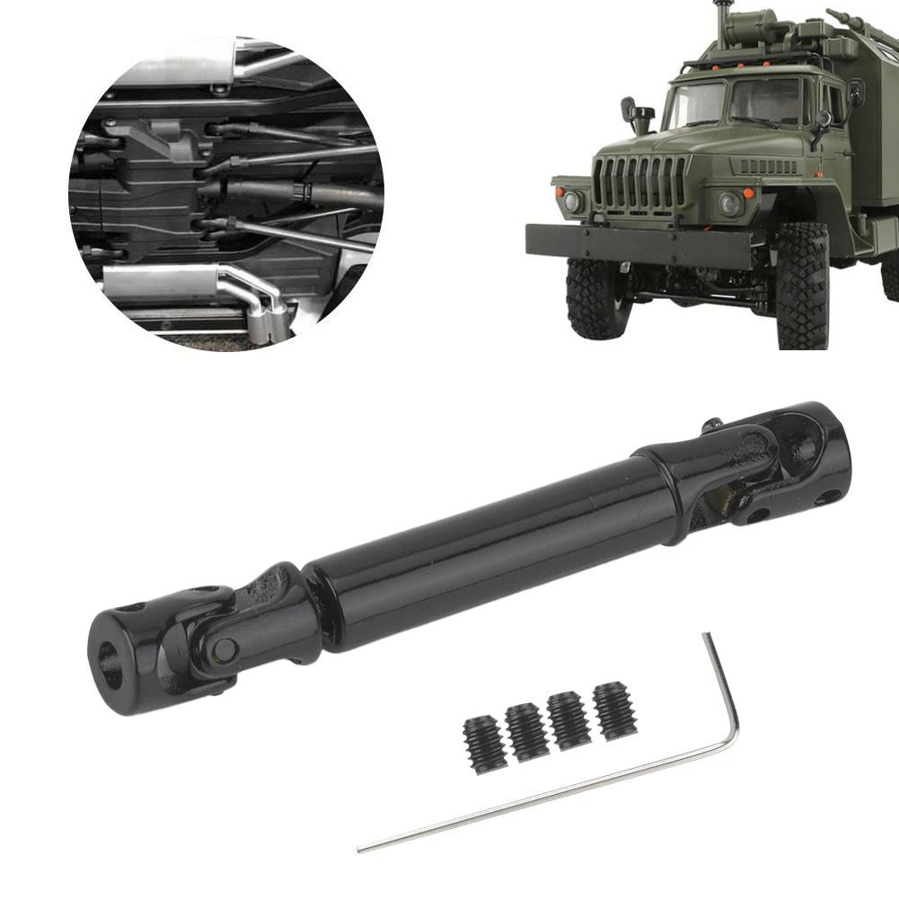 RC Crawler Car Metal Transmission Drive Shaft Fits for WPL 1 16 Mini Military Truck (Black)
