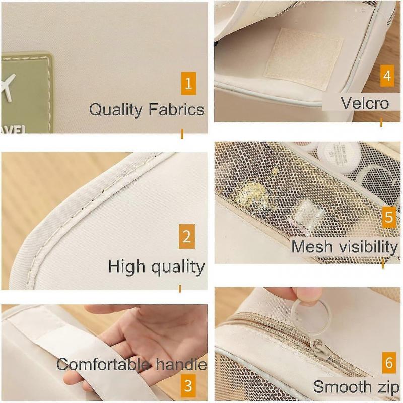 Travel Hanging Toiletry Bag, Cosmetic Bag Organizer, Waterproof And Foldable Makeup Bag, Large Capacity Organizer For Gym Business And Vacation (grey)