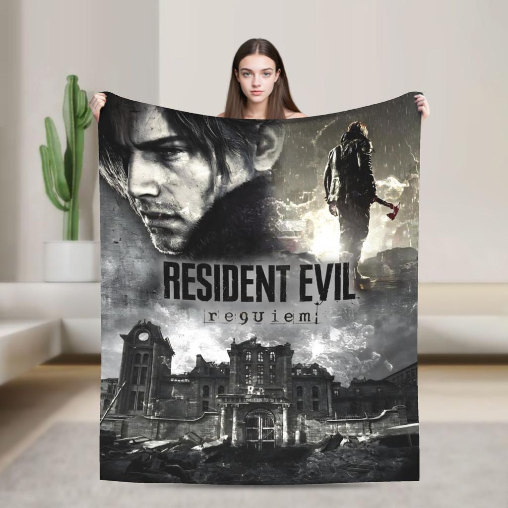 Residents Evils 9  Blanket Multiple Sizes Warm Cozy Fluffy Games Throw Blankets for Couch Sofa and Bed