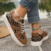 New Flat Leopard Print Lace-up Casual Sports Shoes