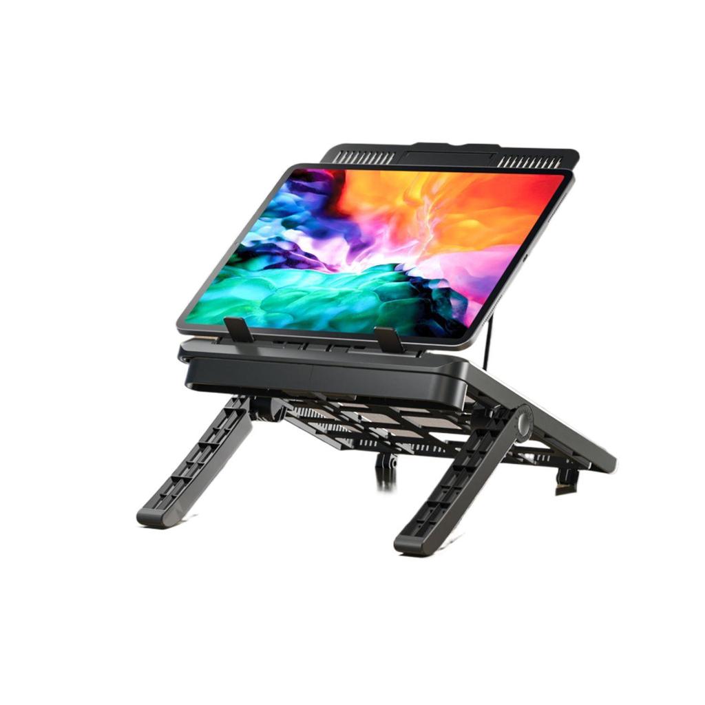 Adjustable Folding Laptop Stand - Multifunctional Cooling Riser for Desktop Office Use