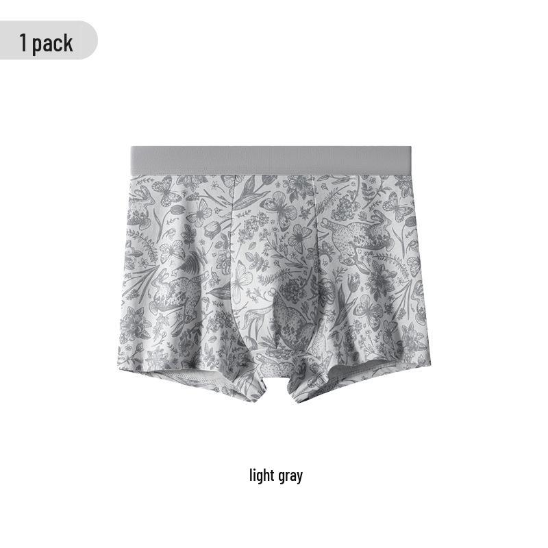 Herren Reine Baumwolle & Maulbeerseide Antibakterielle Boxershorts – Atmungsaktiv, Elastisch, Bequem Neuer Stil