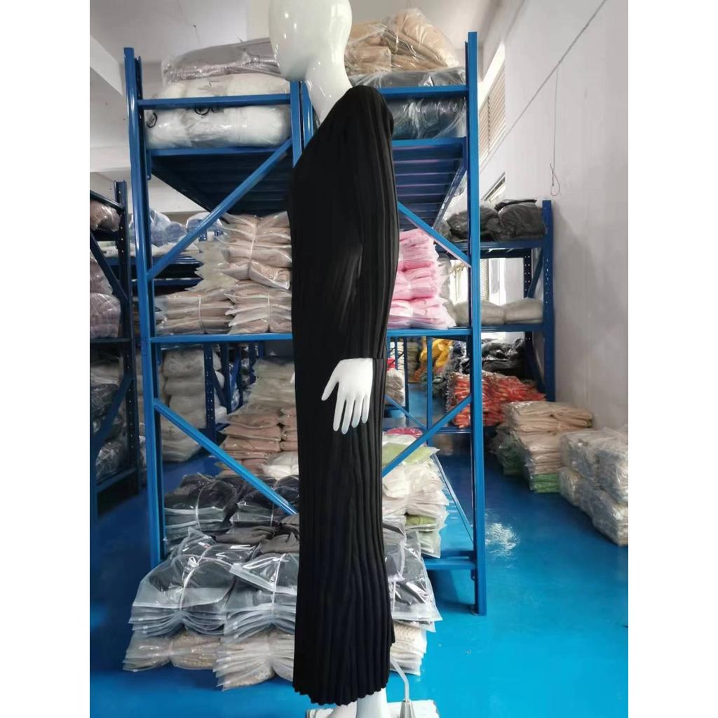 Knitted, Dress, Casual, Waist Cinching, V-neck, Striped, Knitted Long Skirt, Women's