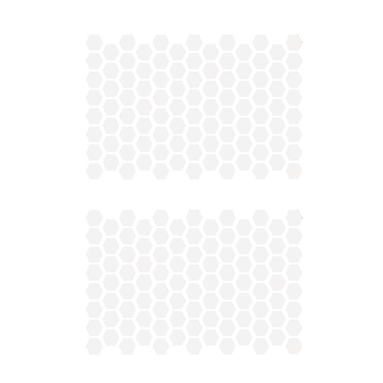 Black Hexagonal Car Window Vinyls Decals 2PCS Pack Rear Side Window Sticker For Enhanced Privacy And Trendy Appearance