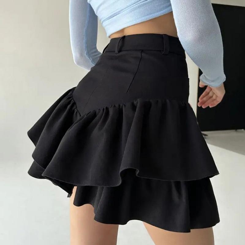 Fashionable Versatile Cake Skirt Temperament A-line Short Skirt