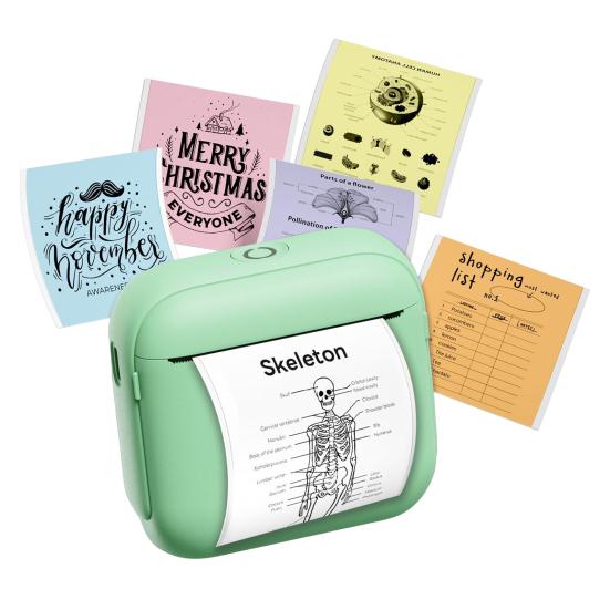 Mini Thermal Printer Portable Inkless Sticker Maker Compact Pocket Printer for Notes Labels Journal DIY