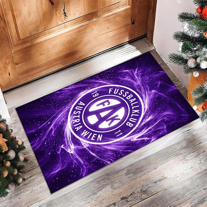 Austria Wien FC Soccer Football Pattern Soft Area Rug Non Slip Indoor Floor Carpet Sports Decor Mat for Bedroom