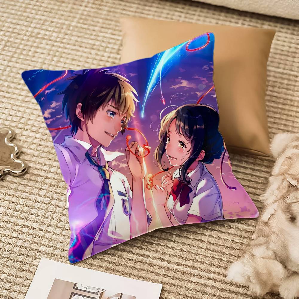 Your Name - Kimi no Na wa Pillow Case Anti-dustmite Invisible zipper Sofa Bed