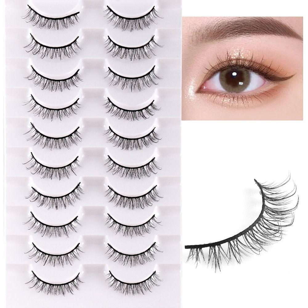 

Wispy Natural Faux Mink Lashes Short Lashes Cat Eye Look Manga Lashes False Eyelashes 7033