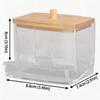 Sturdy Durable Cotton Swab Box Transparent High Smoothness Cotton Swab Container Multipurpose Portable Cotton Swab Holder