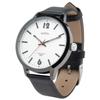 NAMIb LEATHER BAND WATER RESISTANT 5ATM SIMPLE BLACK ST310-4 BK
