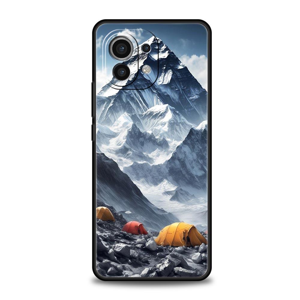 Phone Case For Xiaomi Mi 15 14 14T 13T 12T Pro 12 13 11 Lite 5G 11T X6 X5 Pro Soft TPU Cover Everest mountain world first
