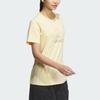Adidas Graphic T-Shirt MBTI Series Round Neck Stretch Knit Comfortable Sports Casual Short Sleeve T-Shirt Women Tops Light-Orange-Yellow JN6662
