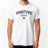 Unisex 100 Cotton Positive Energy Arch Letter Star Graphic T Shirt O Neck Short Sleeve Inspirational Casual Male Tees