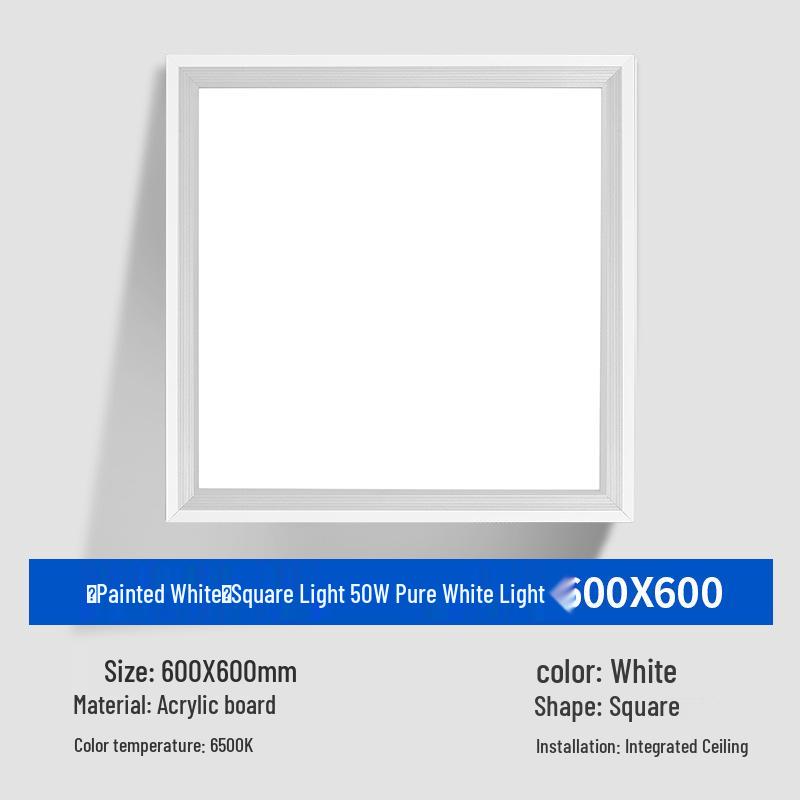 30x30 Recessed LED Ceiling Light for Kitchen, Bathroom, Shower - Aluminum Frame