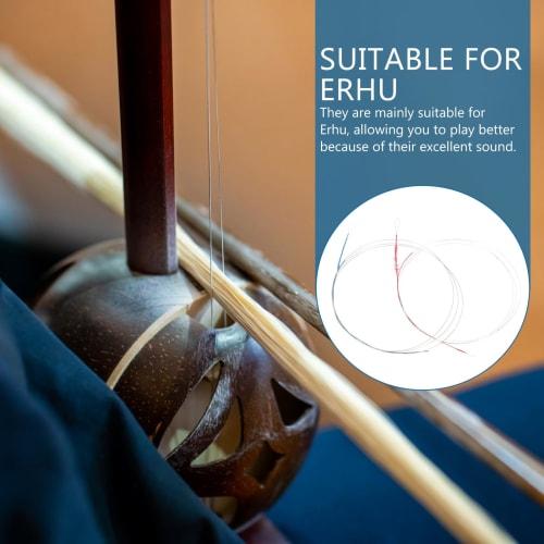 Lurrose 3-Pack Erhu Strings, Sitar Strings, Guitar Strings, Yuruheen Accessories, Urheen Parts, Steel Wire Replacement, Biwa Strings