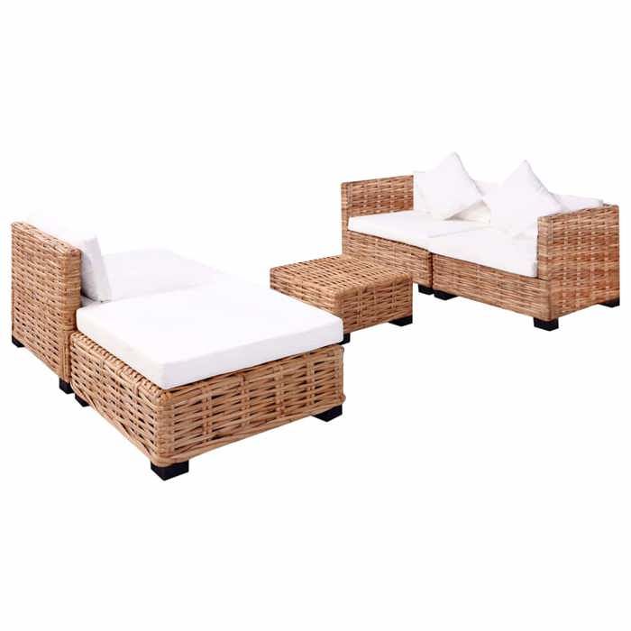 VidaXL Jeu de Canapés 14 pcs Salon de Jardin Mobilier de Patio Meubles de Terrasse Mobilier d'Extérieur Arrière-cour Véranda 244626