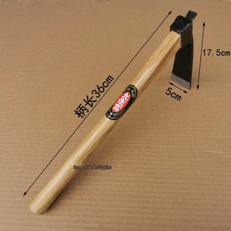 Kujoki No. 7 Forged Small Hoe with Wooden Handle - Durable Gardening Tool for Planting Flowers & Vegetables