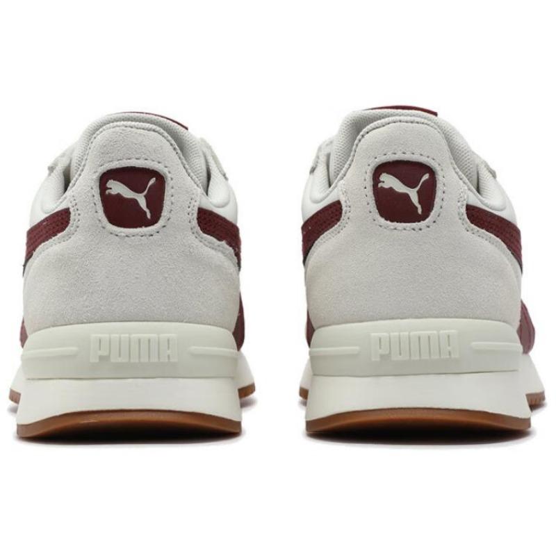 PUMA R78 Nylon Unisex Retro CNY Comfort Versatile Low-Top Lifestyle Shoes White Red 399250-14