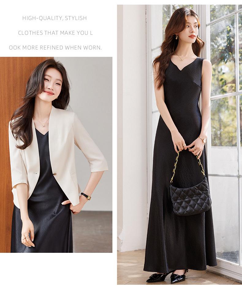 Women's High-End Acetate Satin Summer Blazer Set