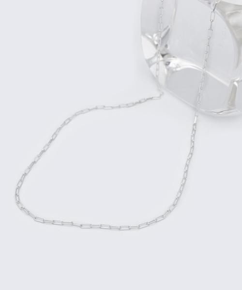 Bonbeau Silver Clip Long Chain Necklace 925 Silver Long Clip Chain Necklace