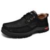 Men's Cowhide Plus Size Loafers Men's Casual Leather Shoes Outdoor Hiking Shoes