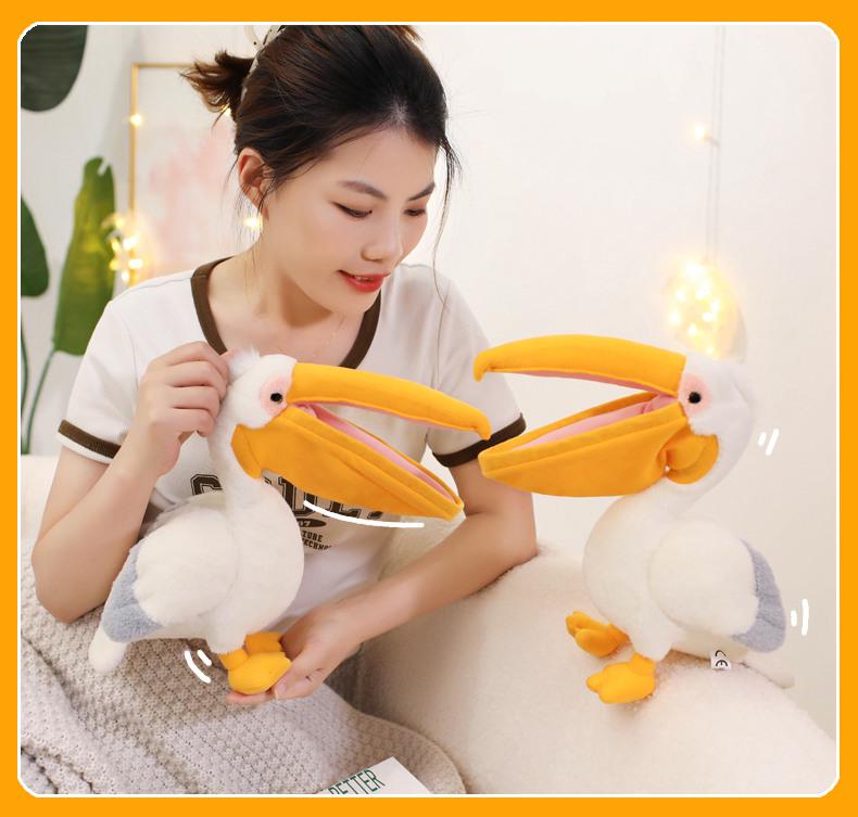 Kreative Niedliche Pelikan Plüschpuppe - Kindergeschenk & Lustiges Stoffpuppenkissen