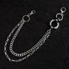 Y2KRetro Layered Pendant Pant Chain Women Man Keychains for Egirl eBoy Harajuku Metal Punk Rock Hip Hop Waist Chain Wallet Chain