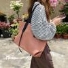 New pu leather waterproof soft surface bag simple tote bag casual large capacity shoulder large bag female tide