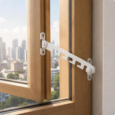 Verrou Limiteur de Fenêtre Plaques de Montage Fendues Restricteur Réglable Ventilation Libre