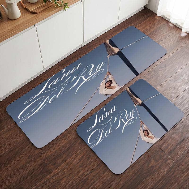 Lana Del Rey (8) Flannel Kitchen Mat Soft Anti-Slip Kitchen Floor Runner Rug Kitchen Rug for Home Kitchen Decor