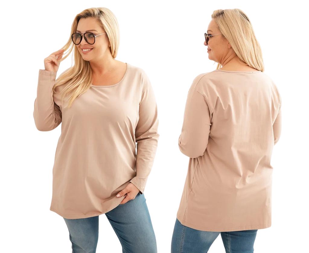 Bluzka Damska Plus Size Z Dekoltem W Łódkę Fango 4Xl/5Xl