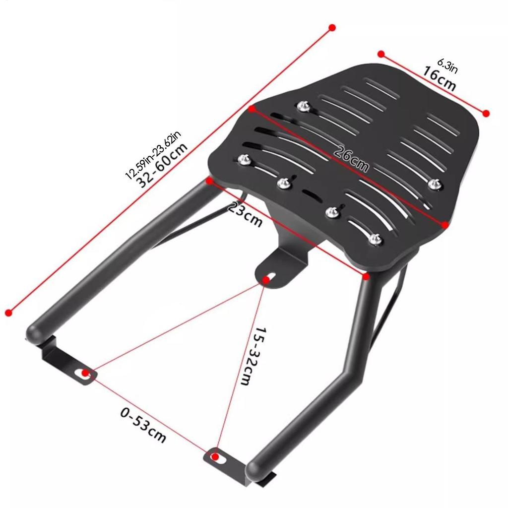 Motorcycle Adjustable Rear Luggage Rack Iron Tail Case Bracket Extender Carrier Motorcycle Cargo Rack Storage Box Support
